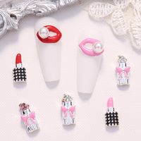 Valentine's Day Retro Simple Style Lipstick Bow Knot Metal Nail Decoration Accessories 1 Piece main image 2