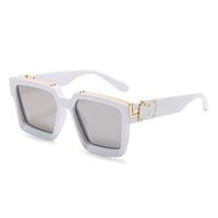 Streetwear Solid Color Pc Square Full Frame Men's Sunglasses sku image 19