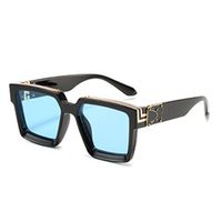 Streetwear Solid Color Pc Square Full Frame Men's Sunglasses sku image 17