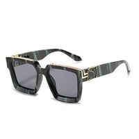 Streetwear Solid Color Pc Square Full Frame Men's Sunglasses sku image 21