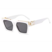 Streetwear Solid Color Pc Square Full Frame Men's Sunglasses sku image 4