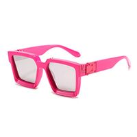 Streetwear Solid Color Pc Square Full Frame Men's Sunglasses sku image 25