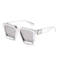Streetwear Solid Color Pc Square Full Frame Men's Sunglasses sku image 20