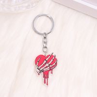 Casual Letter Heart Shape Stainless Steel Printing Valentine's Day Bag Pendant Keychain main image 3