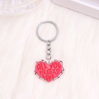 Casual Letter Heart Shape Stainless Steel Printing Valentine's Day Bag Pendant Keychain sku image 2