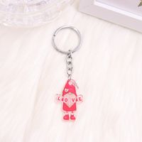 Casual Letter Heart Shape Stainless Steel Printing Valentine's Day Bag Pendant Keychain sku image 1