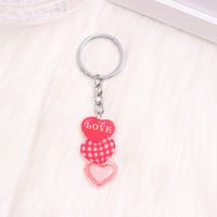 Casual Letter Heart Shape Stainless Steel Printing Valentine's Day Bag Pendant Keychain sku image 5