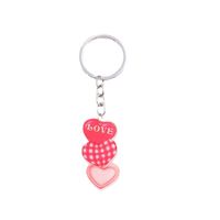 Casual Letter Heart Shape Stainless Steel Printing Valentine's Day Bag Pendant Keychain main image 2