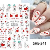 Valentine's Day Sweet Heart Shape Pet Nail Decoration Accessories 1 Piece sku image 6