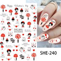 Valentine's Day Sweet Heart Shape Pet Nail Decoration Accessories 1 Piece sku image 5