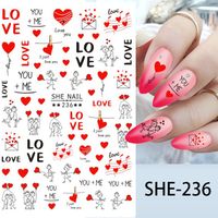 Valentine's Day Sweet Heart Shape Pet Nail Decoration Accessories 1 Piece sku image 1