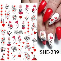 La Saint-valentin Sucré Forme De Cœur Animaux Accessoires Pour Ongles 1 Pièce main image 2