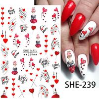 Valentine's Day Sweet Heart Shape Pet Nail Decoration Accessories 1 Piece sku image 4