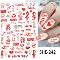 Valentine's Day Sweet Heart Shape Pet Nail Decoration Accessories 1 Piece sku image 7