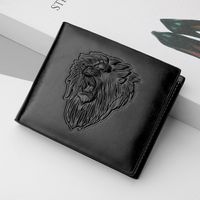 Men's Lion Pu Leather Flip Cover Coin Purse main image 1