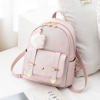 Waterproof Solid Color Casual Daily Shopping Women's Backpack sku image 3