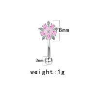 Cute Wedding Pastoral Moon Snowflake Stainless Steel Copper White Gold Plated Rhinestones Zircon Eyebrow Nails In Bulk main image 7