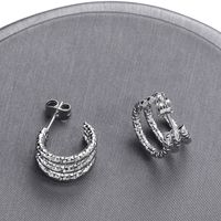 1 Pair Simple Style Classic Style C Shape Polishing Stainless Steel Ear Studs sku image 4