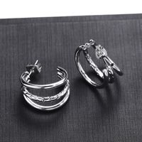1 Pair Simple Style Classic Style C Shape Polishing Stainless Steel Ear Studs sku image 1