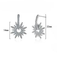 1 Pair Ig Style Shiny Star Plating Inlay Copper Zircon White Gold Plated Drop Earrings main image 2