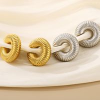 1 Pair Streetwear Solid Color Plating Stainless Steel 18K Gold Plated Ear Cuffs main image 7