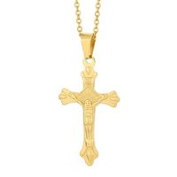 1 Piece Stainless Steel 18K Gold Plated Cross main image 6