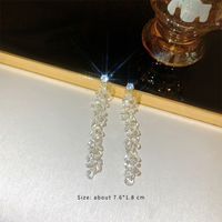 1 Pair Fashion Geometric Plating Inlay Alloy Artificial Rhinestones Artificial Pearls Zircon 14k Gold Plated Drop Earrings sku image 21
