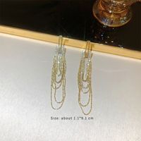 1 Pair Fashion Geometric Plating Inlay Alloy Artificial Rhinestones Artificial Pearls Zircon 14k Gold Plated Drop Earrings sku image 17