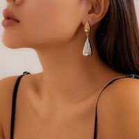 1 Pair Elegant Simple Style Water Droplets Plating Alloy Drop Earrings main image 1