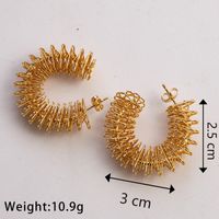1 Pair Casual Classic Style Commute U Shape Geometric Solid Color Plating 304 Stainless Steel 18K Gold Plated Earrings main image 8