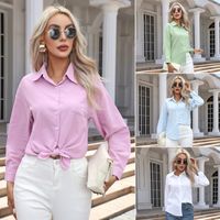 Women's Blouse Long Sleeve Blouses Casual Basic Solid Color main image 1