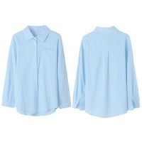 Women's Blouse Long Sleeve Blouses Casual Basic Solid Color main image 2