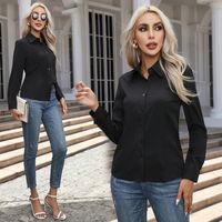 Women's Blouse Long Sleeve Blouses Casual Streetwear Solid Color main image 4