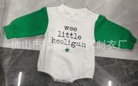 St. Patrick Cute Shamrock Cotton Baby Rompers main image 3