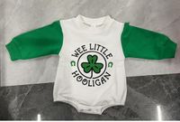 St. Patrick Cute Shamrock Cotton Baby Rompers sku image 6