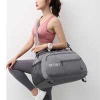 Unisex Oxford-stoff Einfarbig Basic Oval Reißverschluss Reisetasche Bergsteigertasche main image 3