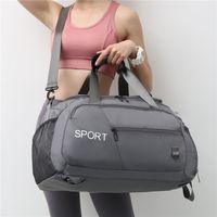 Unisex Oxford-stoff Einfarbig Basic Oval Reißverschluss Reisetasche Bergsteigertasche sku image 3