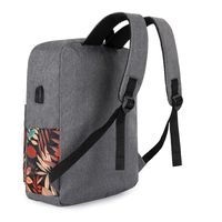 Unisex Flower Oxford Cloth Zipper Functional Backpack Laptop Backpack main image 5