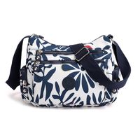 Women's Medium Nylon Printing Basic Square Zipper Shoulder Bag Crossbody Bag sku image 4