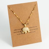 De Gros Mignon Style Simple Animal Acier Inoxydable Le Cuivre Placage Incruster Plaqué Or 18K Strass Zircon Pendentif sku image 2