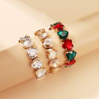 Glam Luxurious Round Square Heart Shape Artificial Crystal Alloy Wholesale Bracelets main image 5