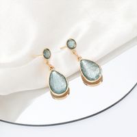 1 Pair IG Style Water Droplets Plating Inlay Alloy Acrylic Drop Earrings main image 1