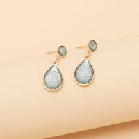 1 Pair IG Style Water Droplets Plating Inlay Alloy Acrylic Drop Earrings main image 4