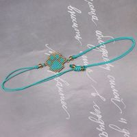 Simple Style Solid Color Footprint Glass Handmade Couple Bracelets sku image 5