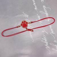 Simple Style Solid Color Footprint Glass Handmade Couple Bracelets sku image 4