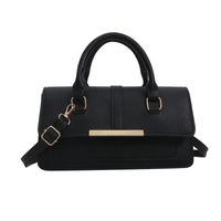 Women's Pu Leather Solid Color Basic Vintage Style Square Flip Cover Shoulder Bag Handbag Crossbody Bag sku image 5