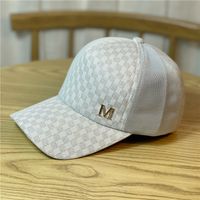 Unisex Casual Simple Style Letter Embroidery Metal Button Curved Eaves Short Brim Baseball Cap sku image 2