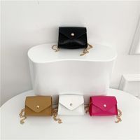 Women's Pu Leather Solid Color Basic Classic Style Square Flip Cover Shoulder Bag Crossbody Bag main image 1