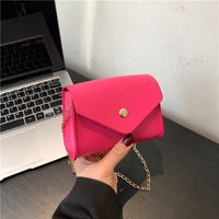 Mujeres Cuero Sintético Color Sólido Básico Estilo Clásico Cuadrado Gire La Tapa Bolsas De Hombro Bolso Bandolera main image 3