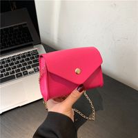 Women's Pu Leather Solid Color Basic Classic Style Square Flip Cover Shoulder Bag Crossbody Bag main image 3